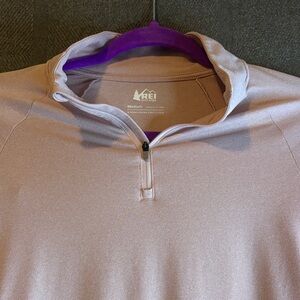 REI Light Pink Quarter-Zip Top